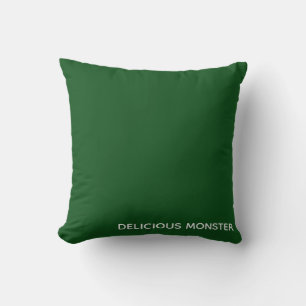 Almofada Nome delicioso da cor verde do monstro