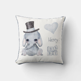 Almofada Nome do Elefante Animal Cóteo Aterro Aterro P