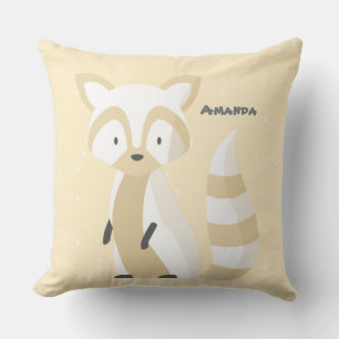 Almofada Nome do fantasma bebê mirim de esquilo pastel rosa