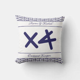 Almofada Nome do Marinho Branco Personalizado Citação de Ca