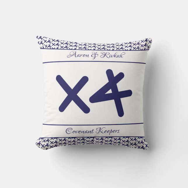 Almofada Nome do Marinho Branco Personalizado Citação de Ca (Frente)