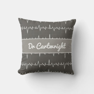 Almofada Nome do médico personalizado ECG ECG EKG presente
