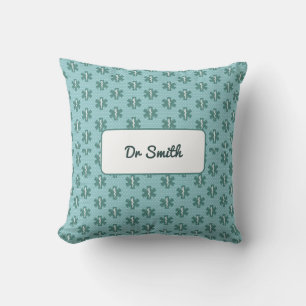 Almofada Nome do médico Símbolo médico personalizado Presen