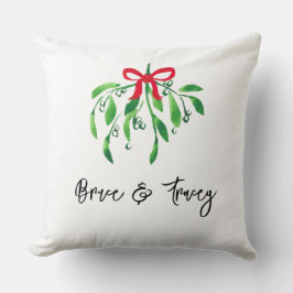 Almofada Nome e nome do mistério Ano Festivo Vermelho Beijo