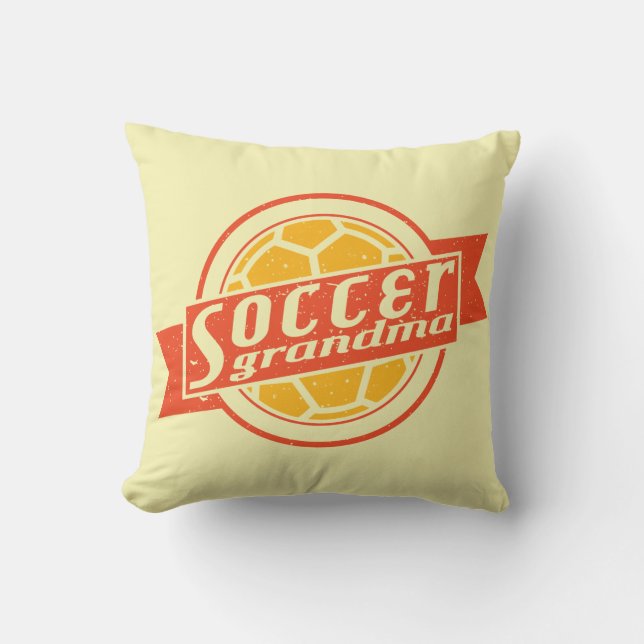 Almofada Nome E Número Personalizados Da Avó De Futebol (Frente)
