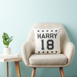 Almofada Nome e Travesseiro decorativo de Números Personali