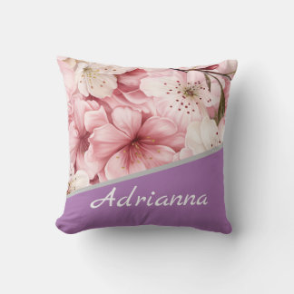 Almofada Nome Floral Personalizado