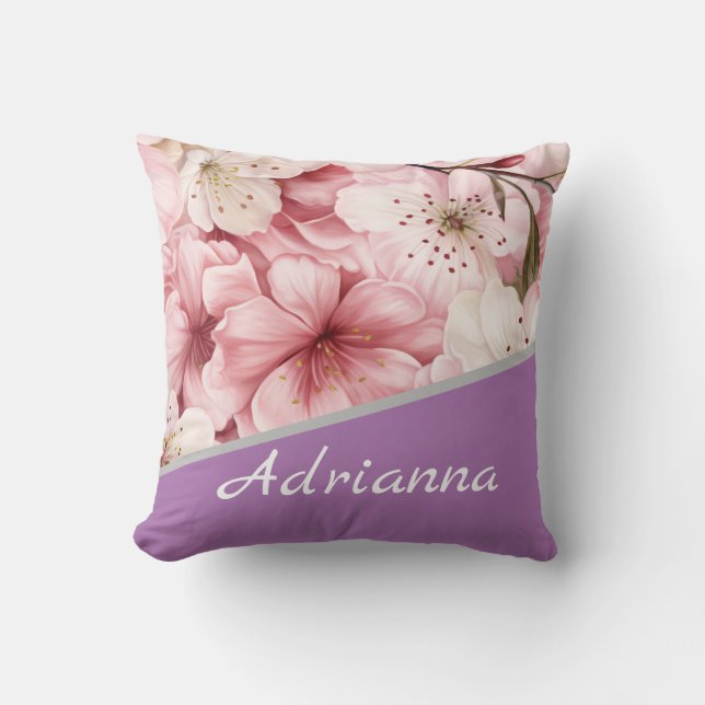 Almofada Nome Floral Personalizado (Frente)