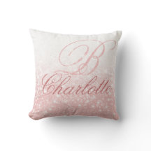 Nome Inicial do Monograma Rosa Cinzento