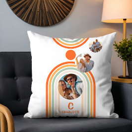 Almofada Nome Monograma Boho Arch Multi Photo Trendy Girly