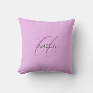 Almofada Nome Monograma - Letra Inicial Orchid & Lilac