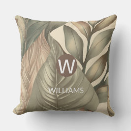 Almofada Nome Monograma Tropical