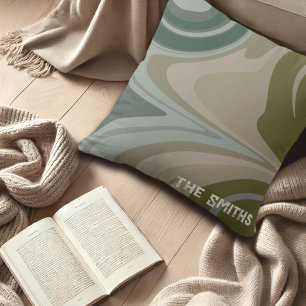 Almofada Nome Personalizado Abstrato Moderno Inspirado em C