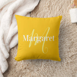 Almofada Nome personalizado amarelo moderno