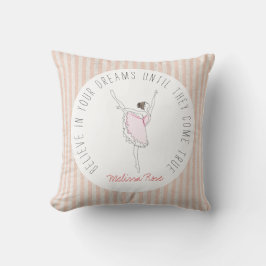 Almofada Nome Personalizado Ballerina Rosa Acredita Sonhos 