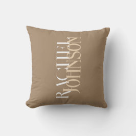 Almofada Nome personalizado bege