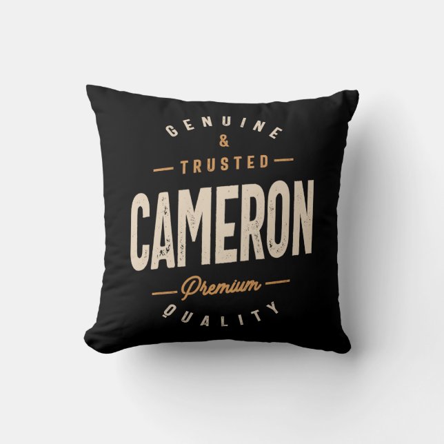 Almofada Nome Personalizado Cameron - Cameron Engraçado (Frente)