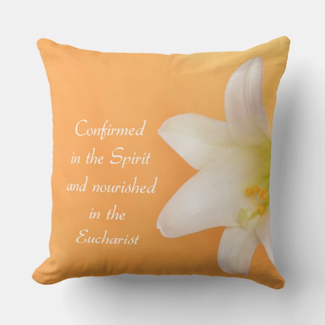 Almofada Nome Personalizado, Celebrando Parabéns RCIA Lily (Frente)