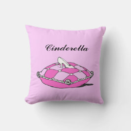 Almofada Nome Personalizado Cinderella Slipper Travesseiro 