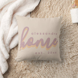 Almofada Nome Personalizado da Casa Est. Lembrança Boho Chi