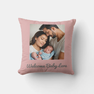 Almofada nome personalizado da foto de menina Baby