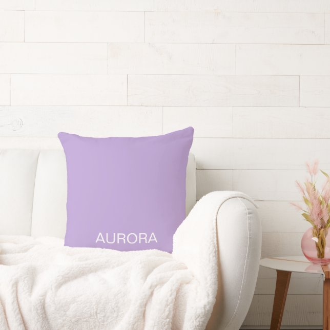 Almofada Nome Personalizado da Lavanda Digital Elegante - (Sofá)