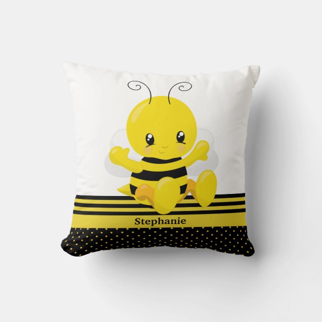 Almofada Nome Personalizado Da Querida Bee (Frente)