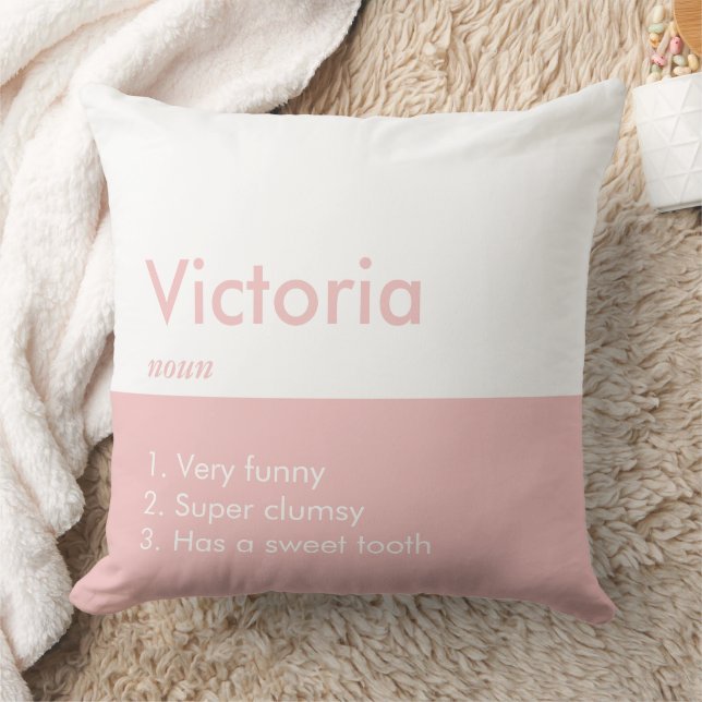 Almofada Nome Personalizado de Cor de Inscrição Editável (Cobertor)