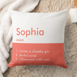 Almofada Nome Personalizado de Cor de Inscrição Editável