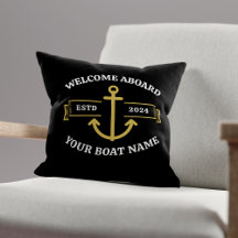 Nome Personalizado do Barco Bem-vindo a Bordo Pret