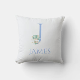 Almofada Nome personalizado do bebê flutuando com balões