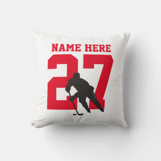 Almofada Nome Personalizado do Jogador de Hóquei Número Ver