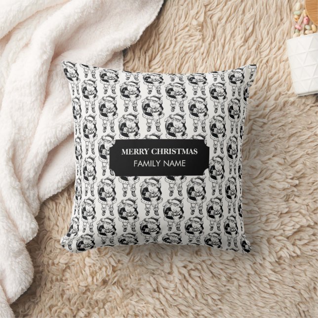 Almofada Nome Personalizado dos Papais noeis Pretos de Vint (Cobertor)