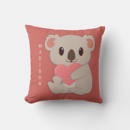 Almofada Nome Personalizado e Cor Amor Koala