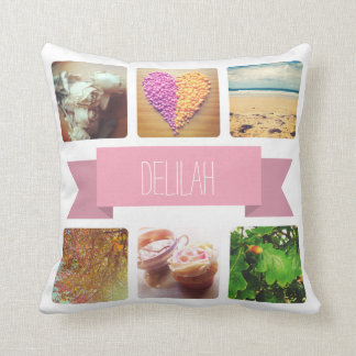 Almofada Nome Personalizado e Instagram Foto