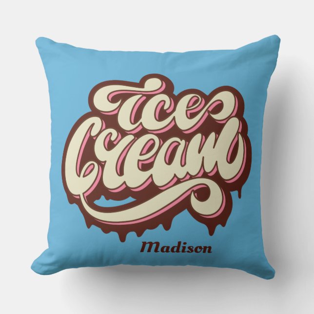 Almofada Nome personalizado e travesseiros decorativos de S (Frente)