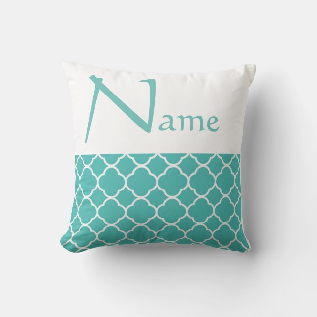 Almofada nome personalizado impressão throwpillow (Frente)