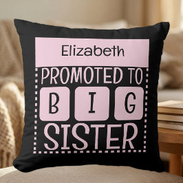 Almofada Nome personalizado irmã mais velha rosa