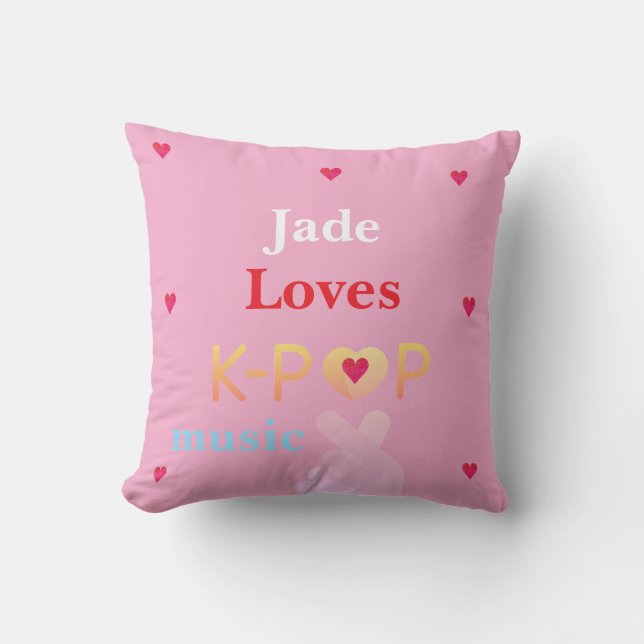 Almofada Nome personalizado K-pop (Frente)