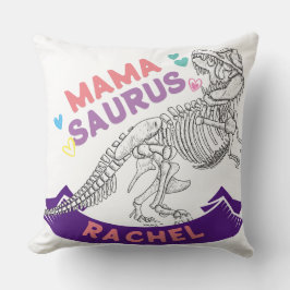 Almofada Nome Personalizado Mamasaurus Mãe Trex Dino Engraç