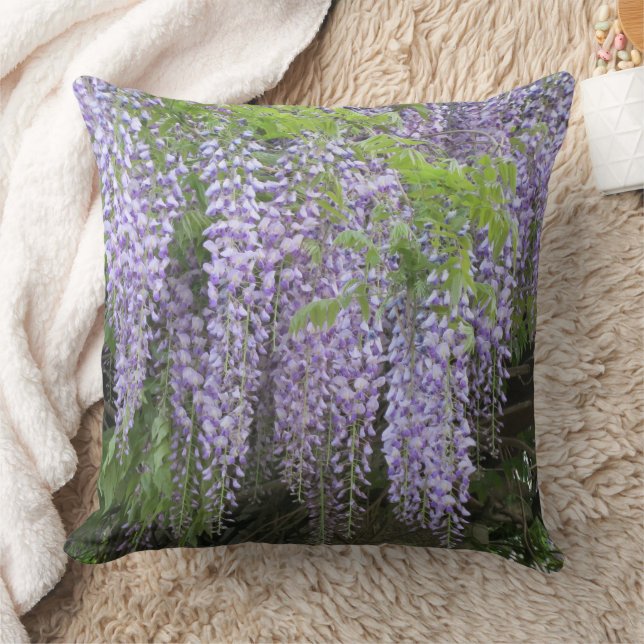 Almofada Nome Personalizado: Mauve Purple Wisteria Flowers (Cobertor)