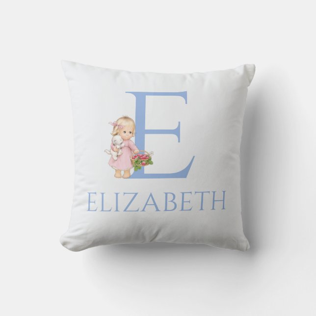 Almofada Nome Personalizado Minha Menina com Frambosas (Frente)