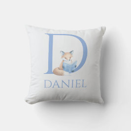 Almofada Nome Personalizado Minha Pequena Raposa lendo um l