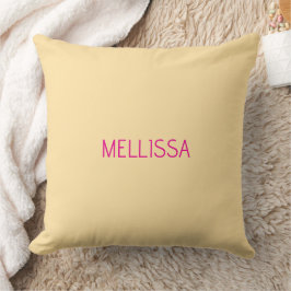 Almofada Nome personalizado minimalista creme