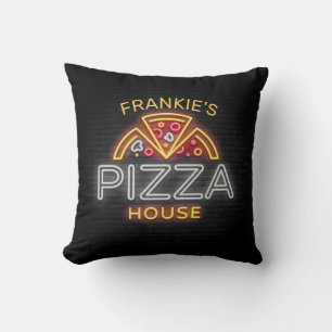 Almofada NOME Personalizado Neon Italiana Pizzeria Pizza Ho