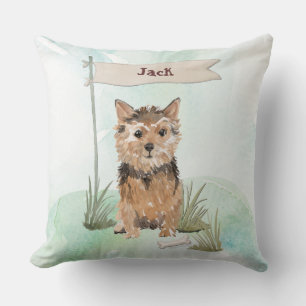 Almofada Nome Personalizado Norfolk Terrier Pet Dog