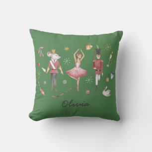 Almofada Nome personalizado Nutcracker Balé Ballerina Natal