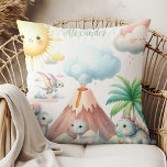 Almofada Nome Personalizado Pastel Dinossaur<br><div class="desc">Apresentando nosso Travesseiro decorativo Boho Cute Dinossaur, a combinação perfeita de conforto e encanto para seu espaço de vida! Embarque o mundo cômico dos dinossauros com este travesseiro encantador com ilustrações adoráveis no estilo boêmico. Feito com materiais macios e de alta qualidade, nosso travesseiro decorativo promete estilo e conforto. Esteja...</div>