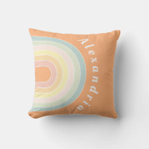 Nome Personalizado Pastel Rainbow Retro