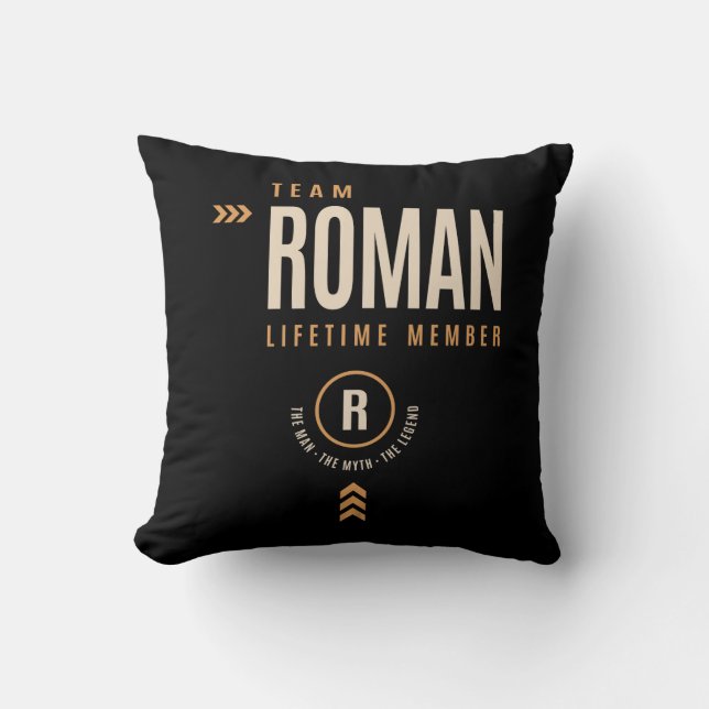 Almofada Nome Personalizado Romano - Romano Engraçado (Frente)